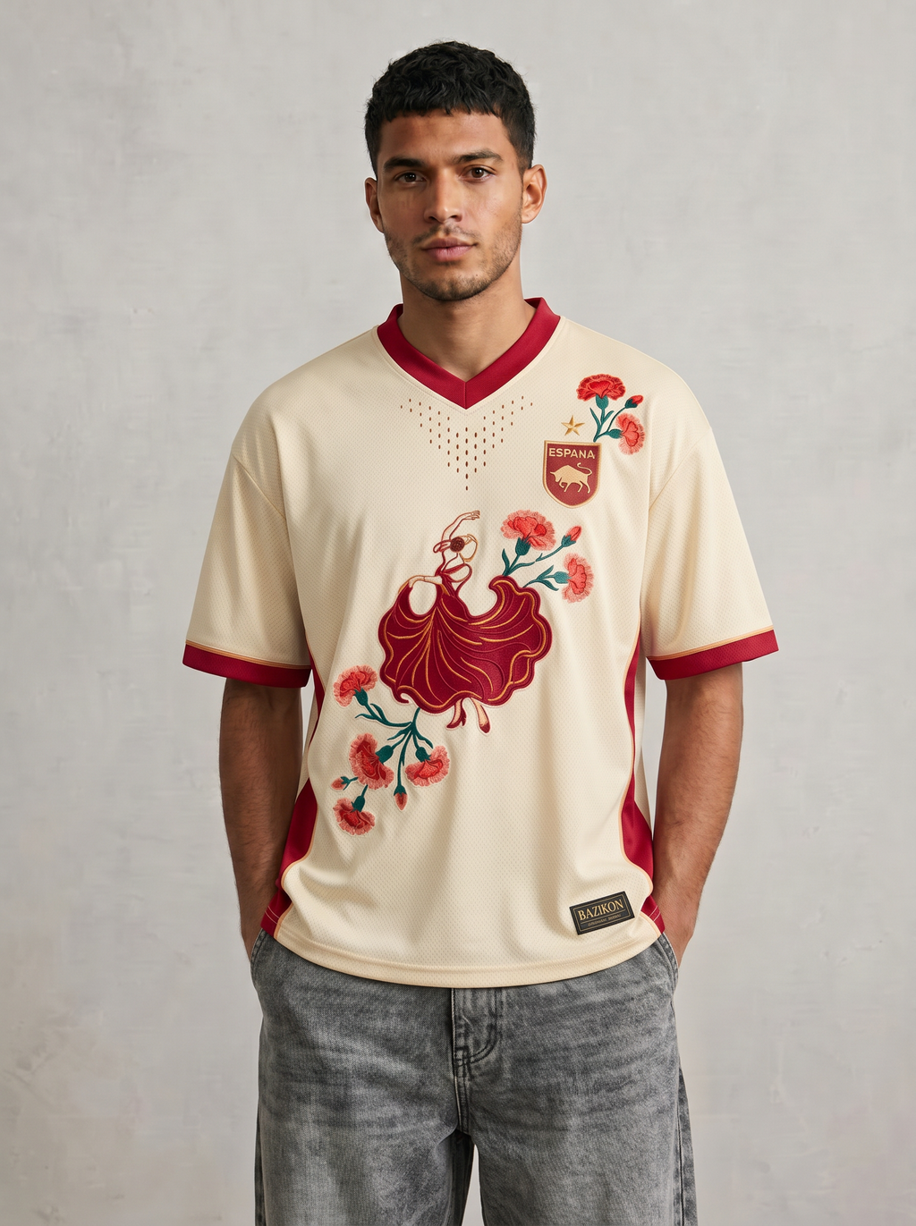 Spain jersey on model