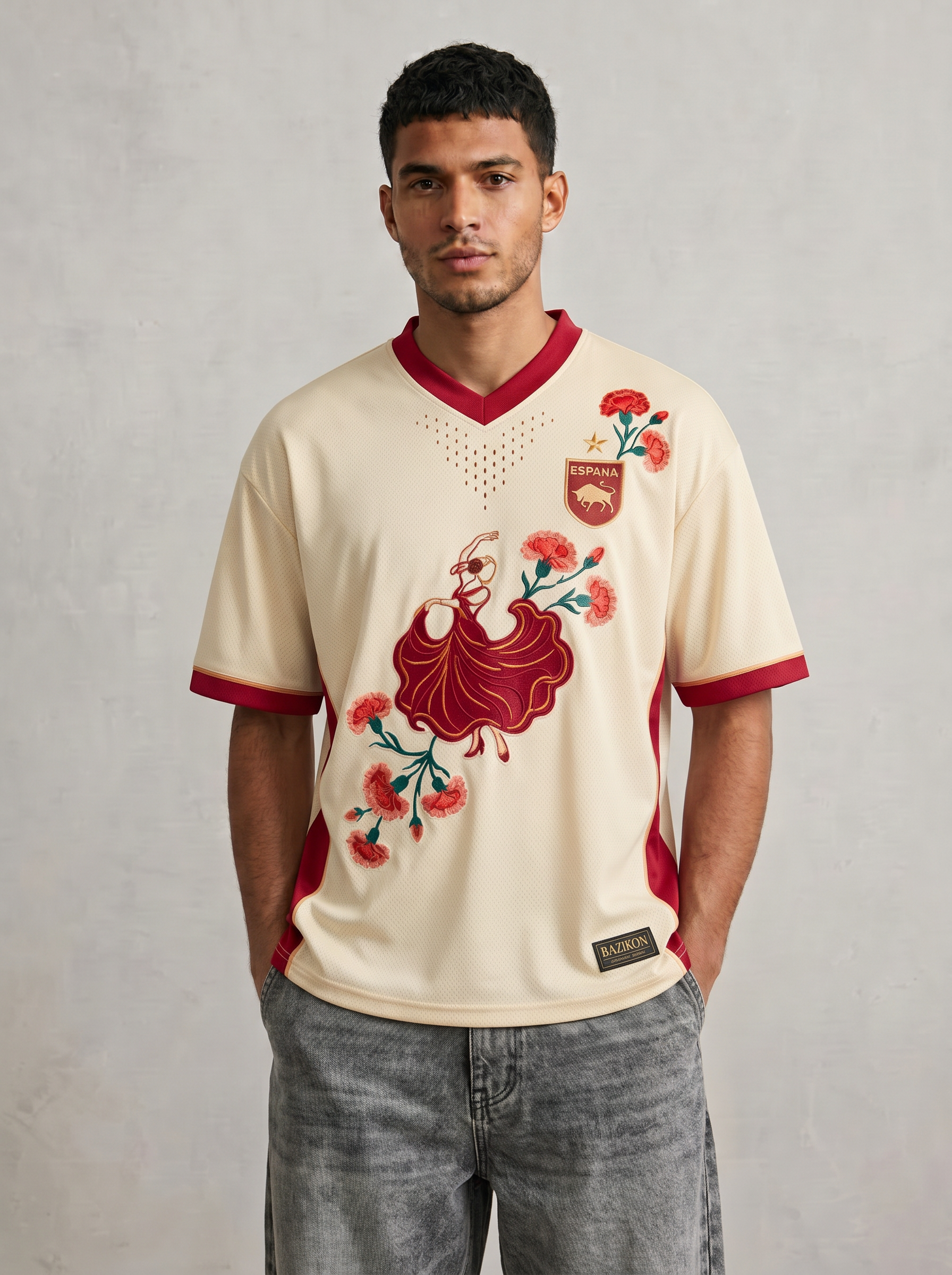 Spain jersey on model