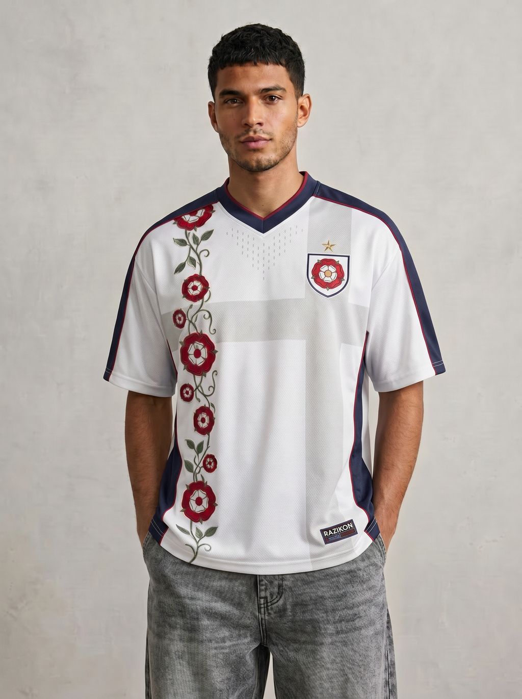 England jersey on model