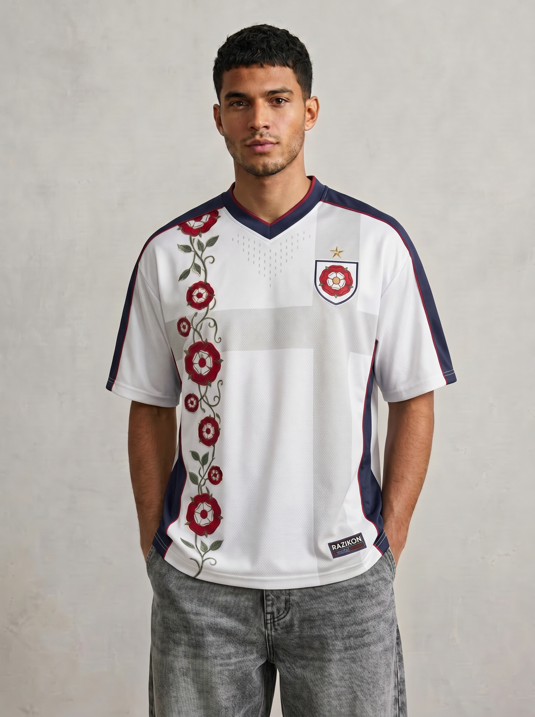 England jersey on model